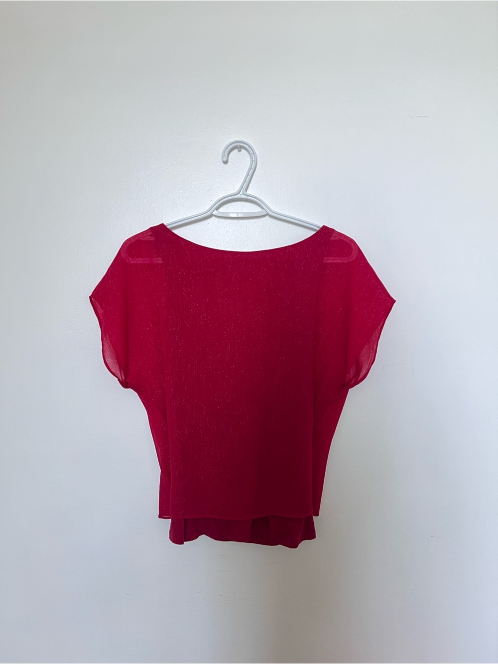 Women's Red Sparkly Blouse